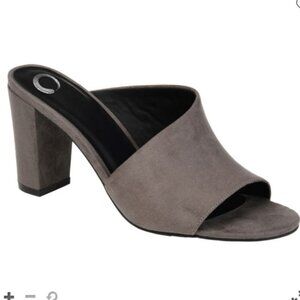 Journee Collection Allea Slip-on Open Toe Mules Gray 8.5